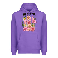 Purple growth flower Premium Hoodie - MaliasSmallBusiness