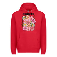 Red growth flower Premium Hoodie - MaliasSmallBusiness