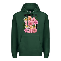 Sports Green growth flower Premium Hoodie - MaliasSmallBusiness