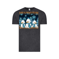 Vintage Black snowman winter Vintage Tee - RanaPortraitStore