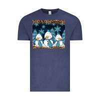 Vintage Denim snowman winter Vintage Tee - RanaPortraitStore
