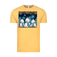 Vintage Mustard snowman winter Vintage Tee - RanaPortraitStore