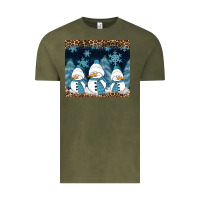 Vintage Olive snowman winter Vintage Tee - RanaPortraitStore