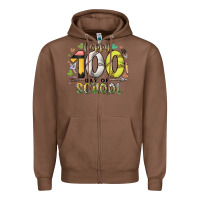 Chestnut happy 100 day of school Zipper Hoodie - RacoonDesign