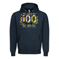 Navy happy 100 day of school Zipper Hoodie - RacoonDesign