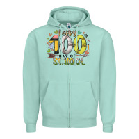 Seafoam happy 100 day of school Zipper Hoodie - RacoonDesign