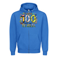 True Royal happy 100 day of school Zipper Hoodie - RacoonDesign