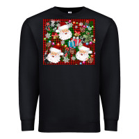 Black santa christmas Premium Sweatshirt - AdoDesignShop
