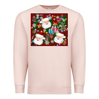 Pale Pink santa christmas Premium Sweatshirt - AdoDesignShop
