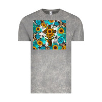 Cloud Rock sunflower cross cowhide gemstones Vintage Tee - RanaPortraitStore