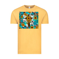 Vintage Mustard sunflower cross cowhide gemstones Vintage Tee - RanaPortraitStore