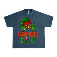 Midnight Navy Christmas gamer elf Urban Heavy Tee - BarkalooDesign