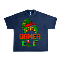 Navy Christmas gamer elf Urban Heavy Tee - BarkalooDesign