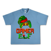 Pebble Blue Christmas gamer elf Urban Heavy Tee - BarkalooDesign