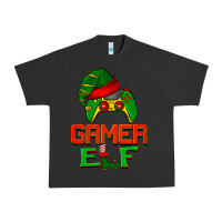 Pigment Black Christmas gamer elf Urban Heavy Tee - BarkalooDesign
