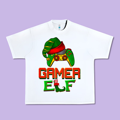 Christmas Gamer Elf Urban Heavy Tee Designed By Barkaloodesign