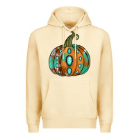 Pina Colada Western cowhide turquoise pumpkin Premium Hoodie - NancyCooperArtShop