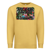 Antique Gold just a girl who loves christmas Premium Sweatshirt - AdoDesignShop