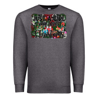 Charcoal Heather just a girl who loves christmas Premium Sweatshirt - AdoDesignShop