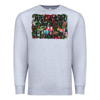 Heather Grey just a girl who loves christmas Premium Sweatshirt - AdoDesignShop