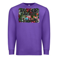 Purple just a girl who loves christmas Premium Sweatshirt - AdoDesignShop