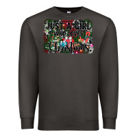 Smoke just a girl who loves christmas Premium Sweatshirt - AdoDesignShop