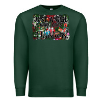 Sports Green just a girl who loves christmas Premium Sweatshirt - AdoDesignShop