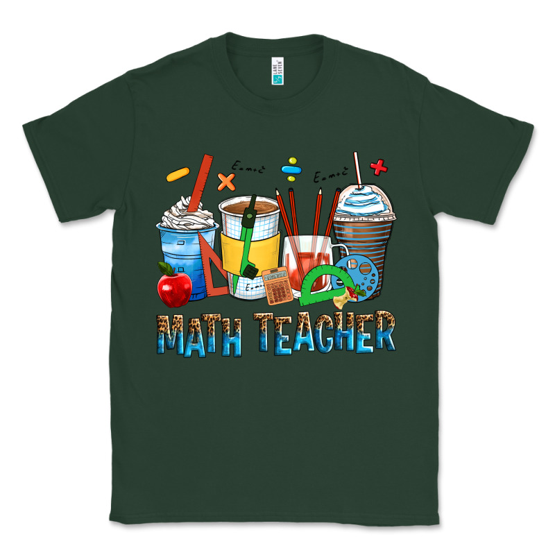 Math Teacher Coffee Cups Classic Tee by Zillion Design Studio | Teevron