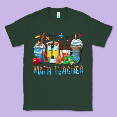 Math Teacher Coffee Cups Classic Tee Designed By Zillion Design Studio