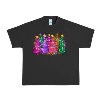 Pigment Black christmas trees and lights Urban Heavy Tee - Zillion Design Studio