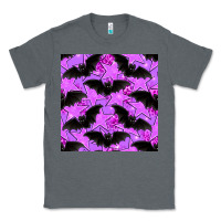 Charcoal Heather halloween bat and stars seamless pattern Classic Tee - BundleAndBundleShop
