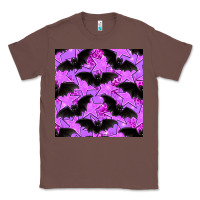 Chestnut halloween bat and stars seamless pattern Classic Tee - BundleAndBundleShop