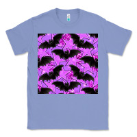 Colony Blue halloween bat and stars seamless pattern Classic Tee - BundleAndBundleShop