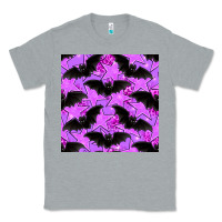 Heather Grey halloween bat and stars seamless pattern Classic Tee - BundleAndBundleShop
