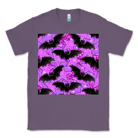 Lavender halloween bat and stars seamless pattern Classic Tee - BundleAndBundleShop
