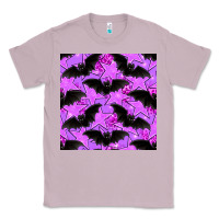 Lilac halloween bat and stars seamless pattern Classic Tee - BundleAndBundleShop