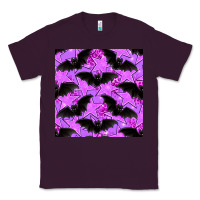 Plum halloween bat and stars seamless pattern Classic Tee - BundleAndBundleShop