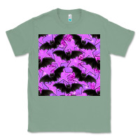 Sage halloween bat and stars seamless pattern Classic Tee - BundleAndBundleShop