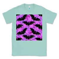 Seafoam halloween bat and stars seamless pattern Classic Tee - BundleAndBundleShop
