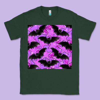 Halloween Bat And Stars Seamless Pattern Classic Tee Designed By Bundleandbundleshop