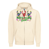 Sandshell happy crawdy gras Zipper Hoodie - RacoonDesign