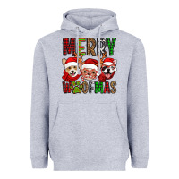 Heather Grey merry woofmas dogs Heavyweight Hoodie - Jasminsmagicworld
