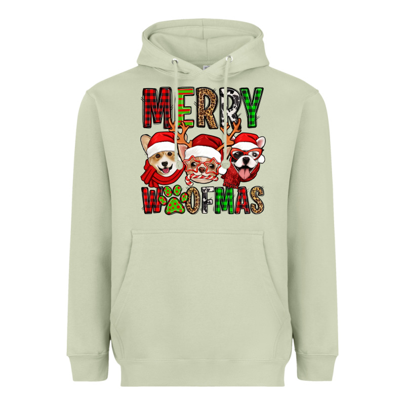 Merry Woofmas Dogs Heavyweight Hoodie by Jasminsmagicworld | Teevron