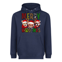 Navy merry woofmas dogs Heavyweight Hoodie - Jasminsmagicworld