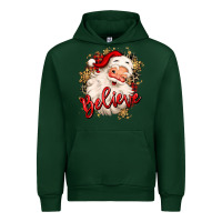 Forest Green believe christmas santa claus Urban Hoodie - MaliasSmallBusiness