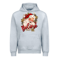 Heather Grey believe christmas santa claus Urban Hoodie - MaliasSmallBusiness