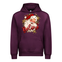Mauve Wine believe christmas santa claus Urban Hoodie - MaliasSmallBusiness