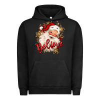 Pigment Black believe christmas santa claus Urban Hoodie - MaliasSmallBusiness