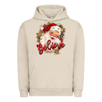 Pigment French Oak believe christmas santa claus Urban Hoodie - MaliasSmallBusiness