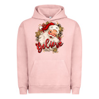 Pigment Salmon believe christmas santa claus Urban Hoodie - MaliasSmallBusiness